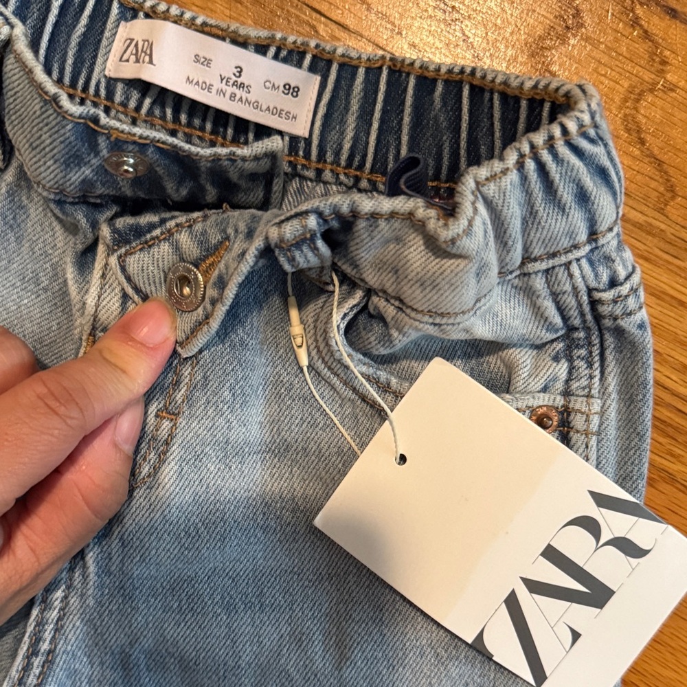 Zara Kids Light Blue Distressed Jeans - Picture 3 of 4